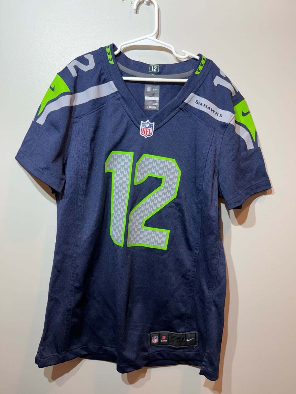 Nike Seattle Seahawks 12 Fan Game Jersey Navy Blue Small Size